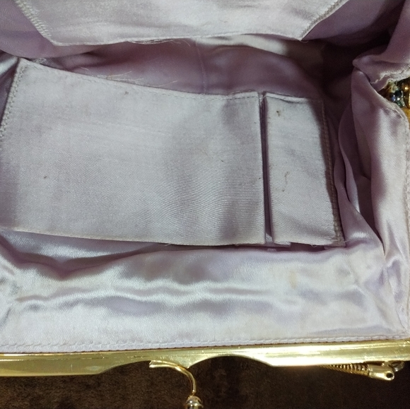 ***$OLD***Vintage Glass Beaded KissLock Handbag - Picture 9 of 17